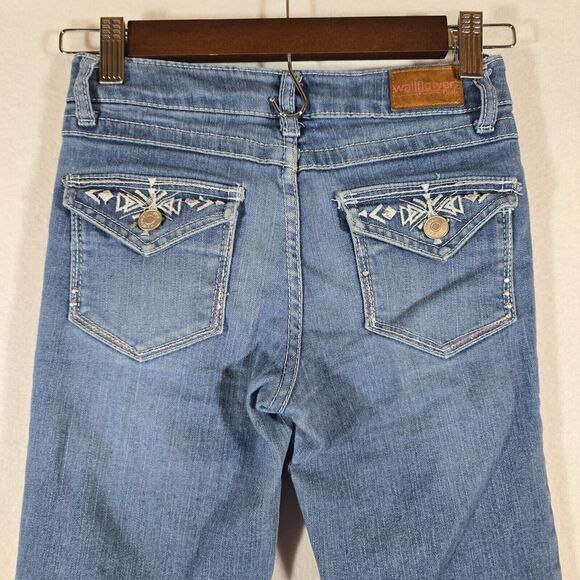 Wallflower Jeans Girls Size 10 Jeggings Low Rise Denim Color Blue - Picture 9 of 12